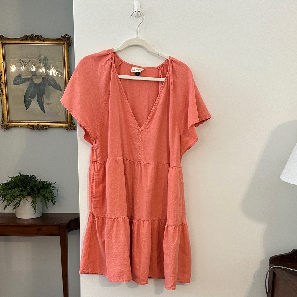 Universal Thread Short Sleeve Woven Mini Skater Dress